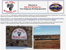 Tablet Screenshot of bighornroofing.com